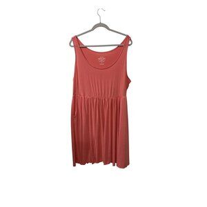 Torrid Womens Super Soft Coral Tank Dress With Pockets Size 3 Flowy Lightweight